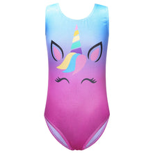 Load image into Gallery viewer, BAOHULU Teens Sparkly Sleeveless Leotard for Girls Child Gymnastics Costume Jumpsuit with Cartoon Pattern Kids Dance Wear