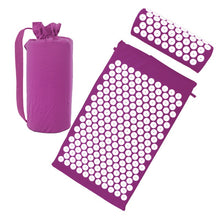 Load image into Gallery viewer, Massage Mat Set with Pillow Acupressure Relieve Stress Back and Neck Pain Relief Relax Body Relaxation Yoga Mat with Pillow