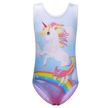 Load image into Gallery viewer, BAOHULU Teens Sparkly Sleeveless Leotard for Girls Child Gymnastics Costume Jumpsuit with Cartoon Pattern Kids Dance Wear
