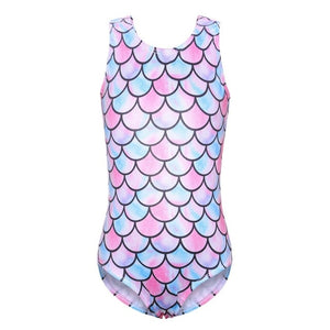 BAOHULU Teens Sparkly Sleeveless Leotard for Girls Child Gymnastics Costume Jumpsuit with Cartoon Pattern Kids Dance Wear