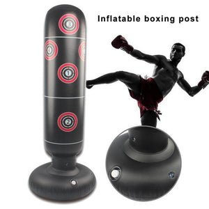 1.45 / 1.55 / 1.6M Inflatable Boxing Punching Bag Stress Punch Tower Speed Bag MMA Target Bag For Children Adult Tumbler Sandbag