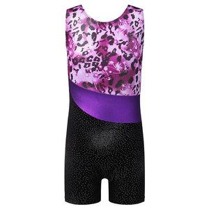 BAOHULU 3-15 Years Kids Girls Gymnastic Suits Child Sleeveless Sparkly Ballet Dance Leotards Teens Gymnastics leotard for Girl