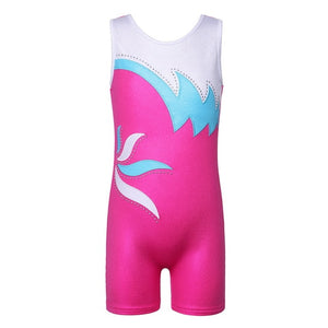 BAOHULU 3-15 Years Kids Girls Gymnastic Suits Child Sleeveless Sparkly Ballet Dance Leotards Teens Gymnastics leotard for Girl