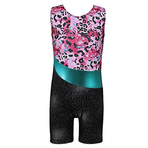 BAOHULU 3-15 Years Kids Girls Gymnastic Suits Child Sleeveless Sparkly Ballet Dance Leotards Teens Gymnastics leotard for Girl